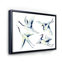 Asian Crane Bird Impression  Wall Art