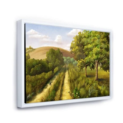 Vibrant Country Road During Summer  Wall Art