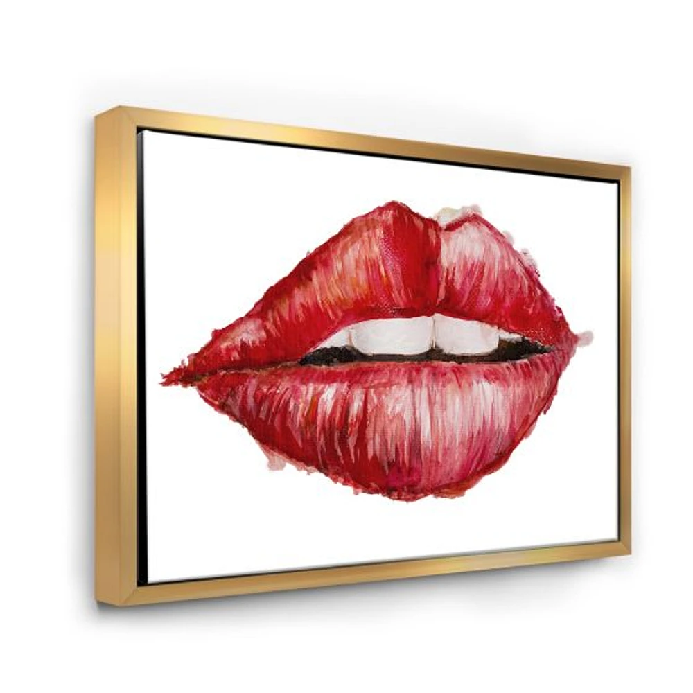 Valentines Day Red Woman Lips  Wall Art