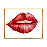 Valentines Day Red Woman Lips  Wall Art