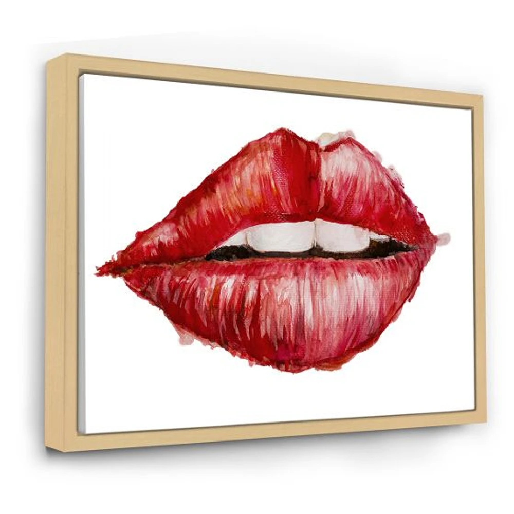 Valentines Day Red Woman Lips  Wall Art