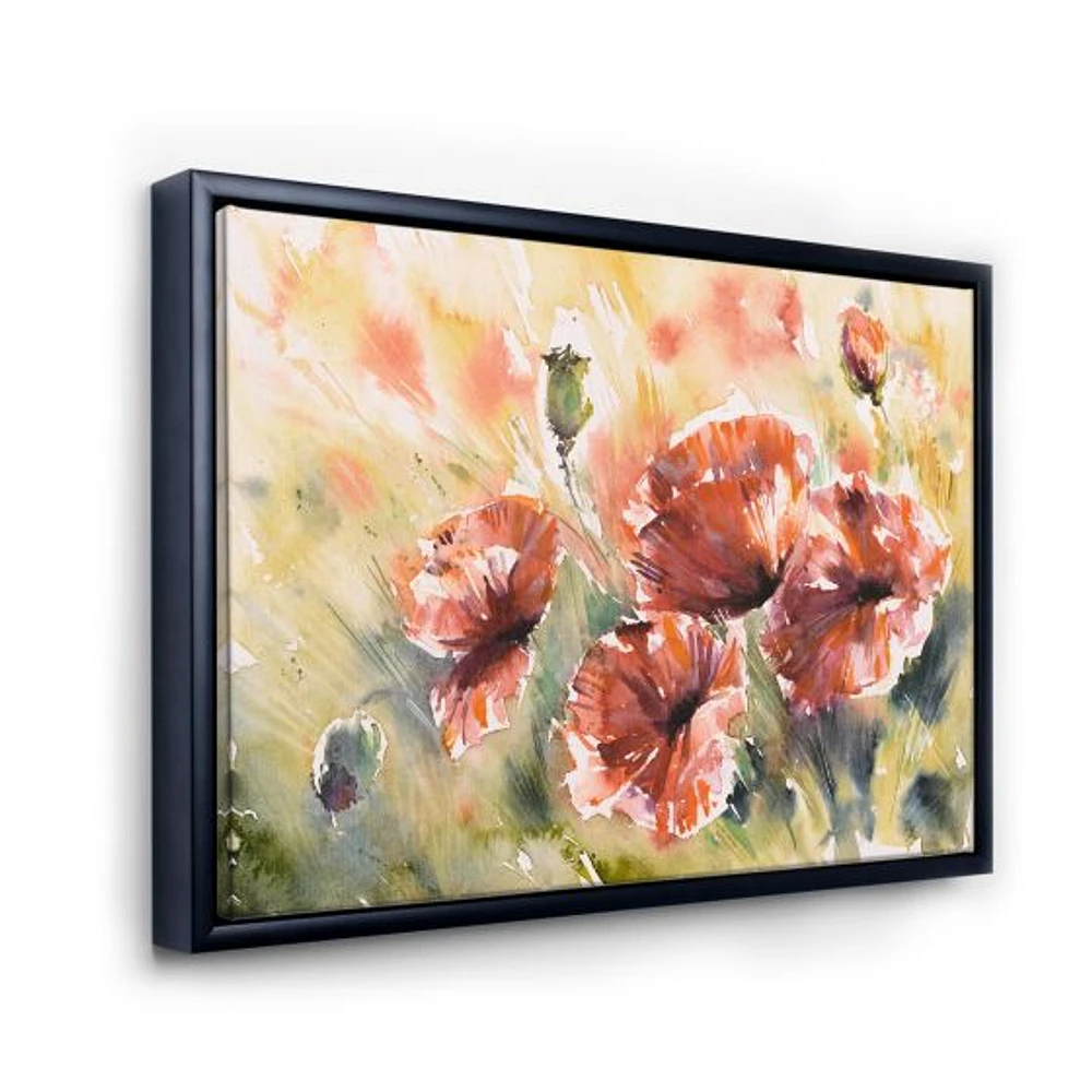 Red Poppy on A Field  Wall Art