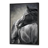 Toile imprimée « Portrait of A Black Horse »