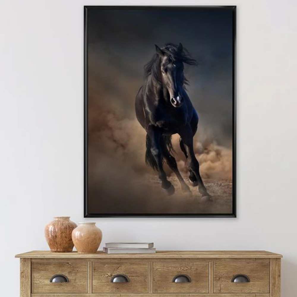 Toile « Portrait of Thoroughbred Nonius Stallion Horse I »