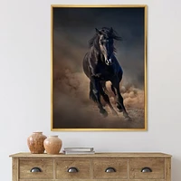 Toile « Portrait of Thoroughbred Nonius Stallion Horse I »