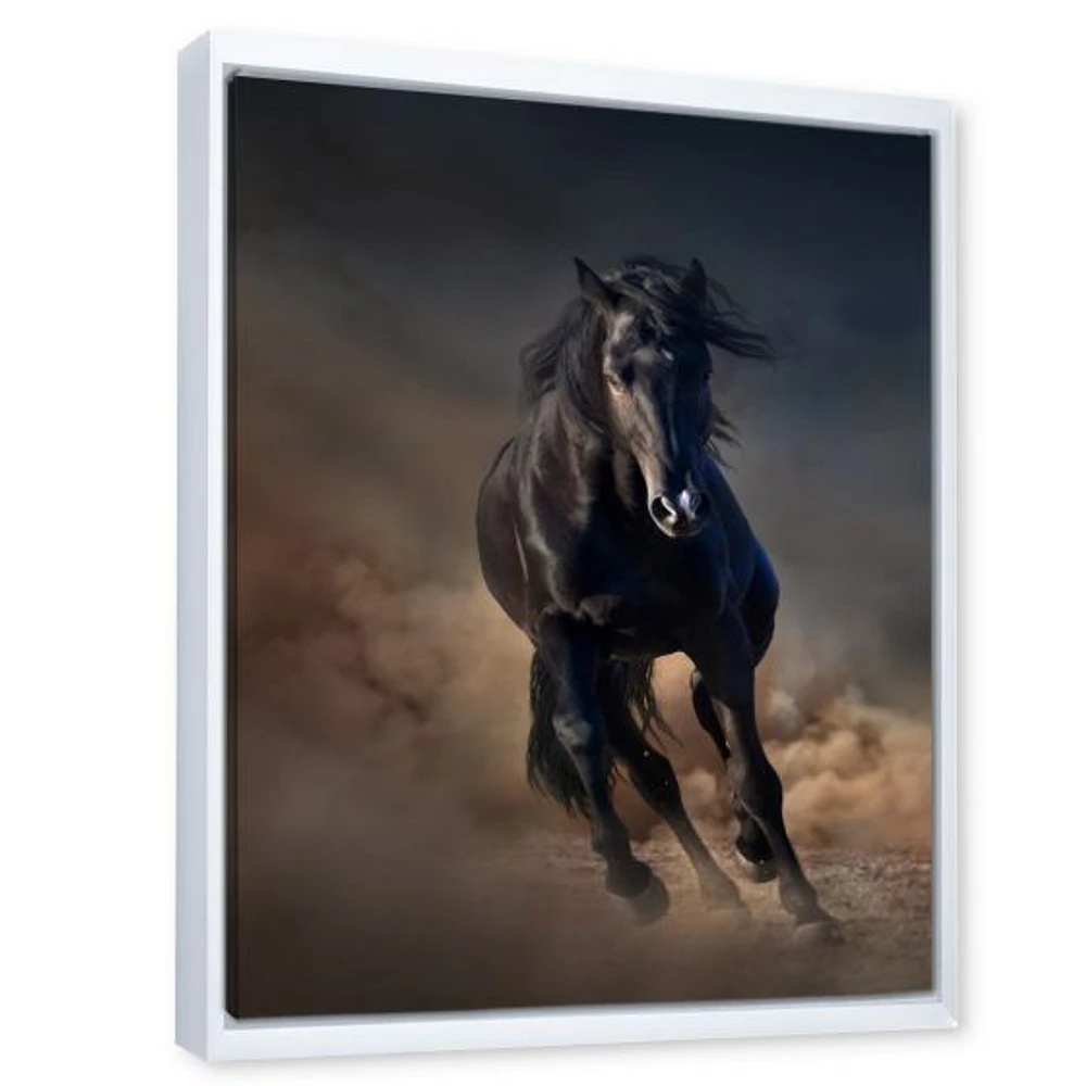 Toile « Portrait of Thoroughbred Nonius Stallion Horse I »