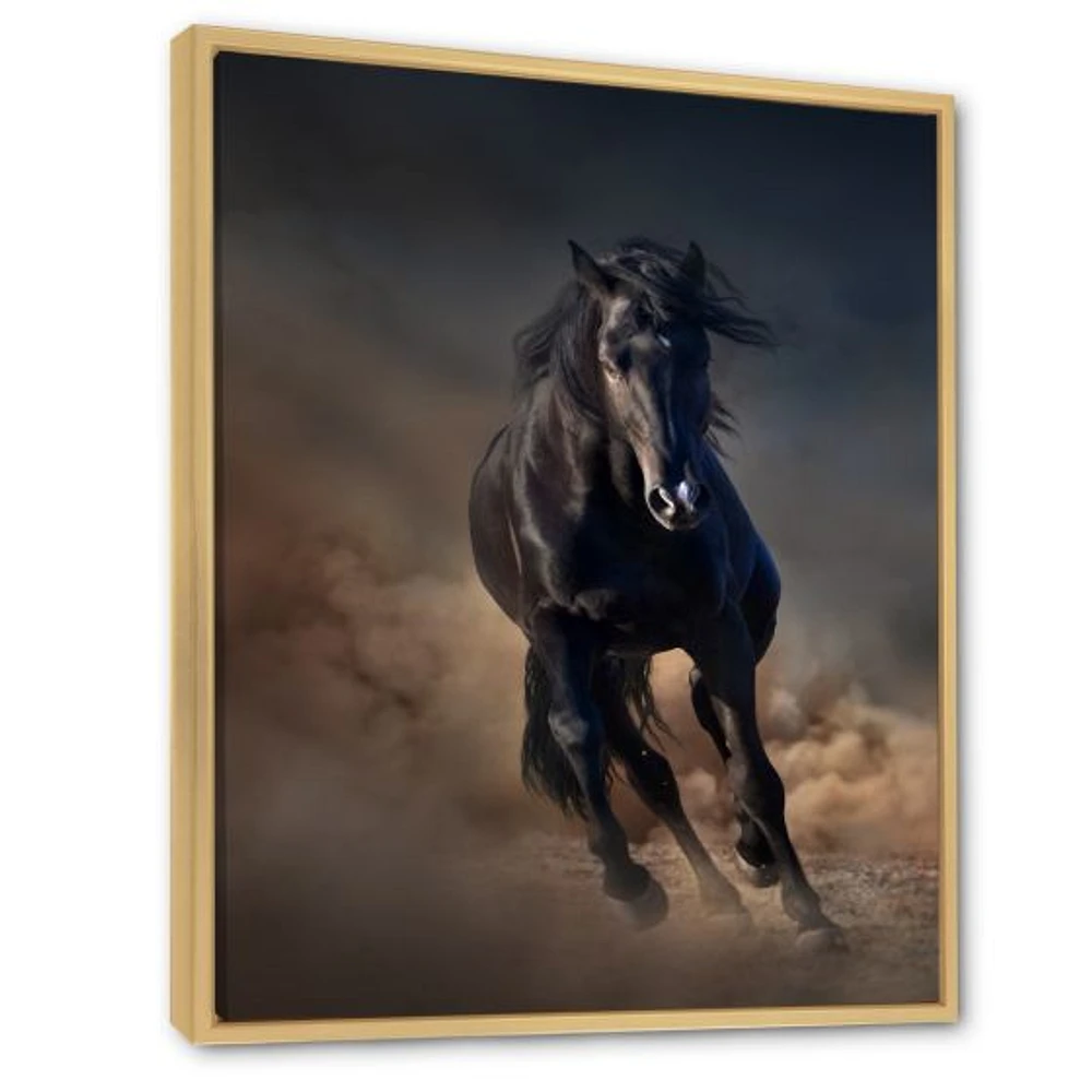 Toile « Portrait of Thoroughbred Nonius Stallion Horse I »