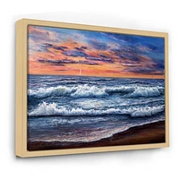 Sunset Over The Blue Ocean II  Wall Art