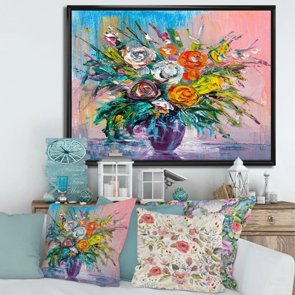 Bouquet of VIbrant Flowers  Wall Art