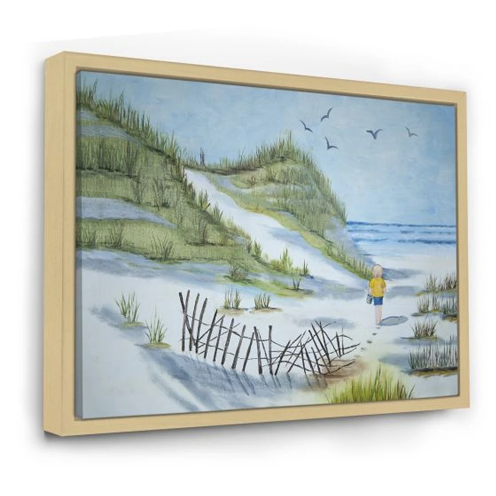 Child Walking The  Beach Wall Art