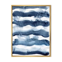 Toile imprimée « Abstract Classic Blue Waves »