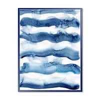 Toile imprimée « Abstract Classic Blue Waves »