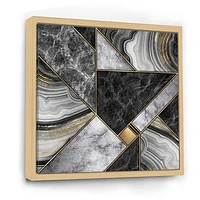 Marble Granite Agate with Touches of Gold  Canvas Wall Art Print