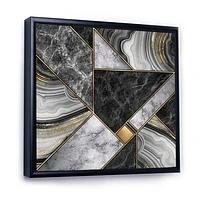 Marble Granite Agate with Touches of Gold  Canvas Wall Art Print