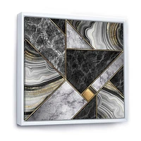 Marble Granite Agate with Touches of Gold  Canvas Wall Art Print