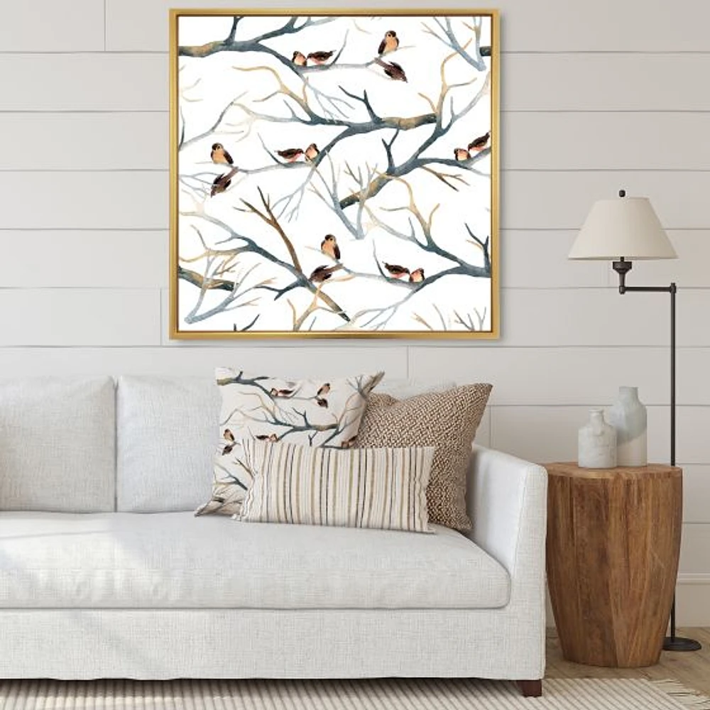 Little Birds on The Tree Branches I  Wall Art