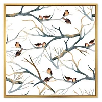 Little Birds on The Tree Branches I  Wall Art