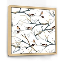 Toile imprimée « Little Birds on The Tree Branches I »