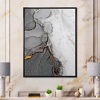 Delicate and Grey Drops  Canvas Wall Art Print