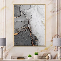 Delicate and Grey Drops  Canvas Wall Art Print