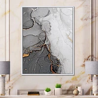 Delicate and Grey Drops  Canvas Wall Art Print