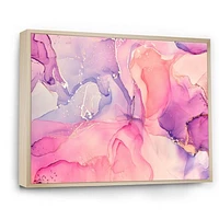 Pink and Purple Abstract Marble Texture I  Canvas Wall Art Print