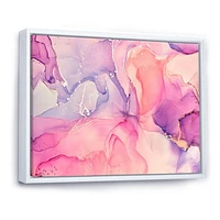 Pink and Purple Abstract Marble Texture I  Canvas Wall Art Print