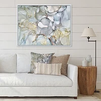 Grey Tender and Dreamy Wallpaper VII  Canvas Wall Art Print