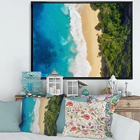 Sea and Beach Turquoise Water Canvas Wall Art Print