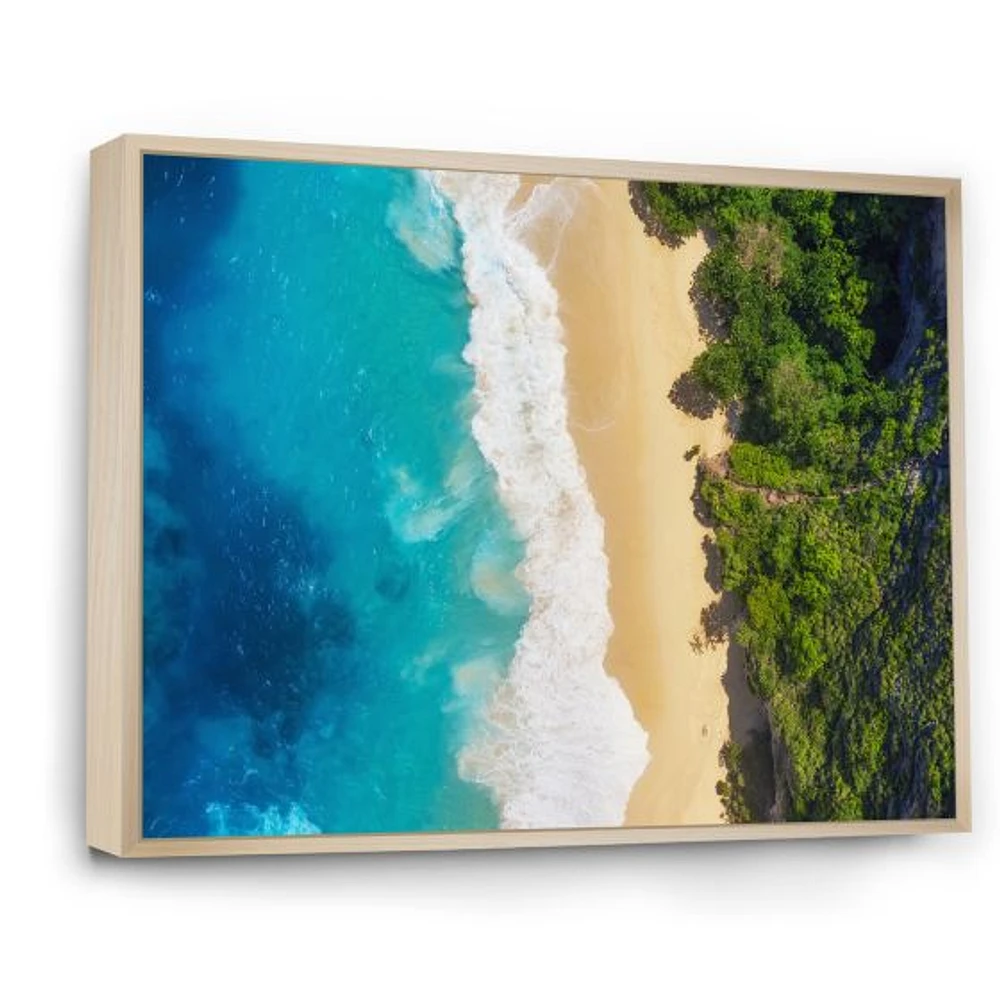 Sea and Beach Turquoise Water Canvas Wall Art Print