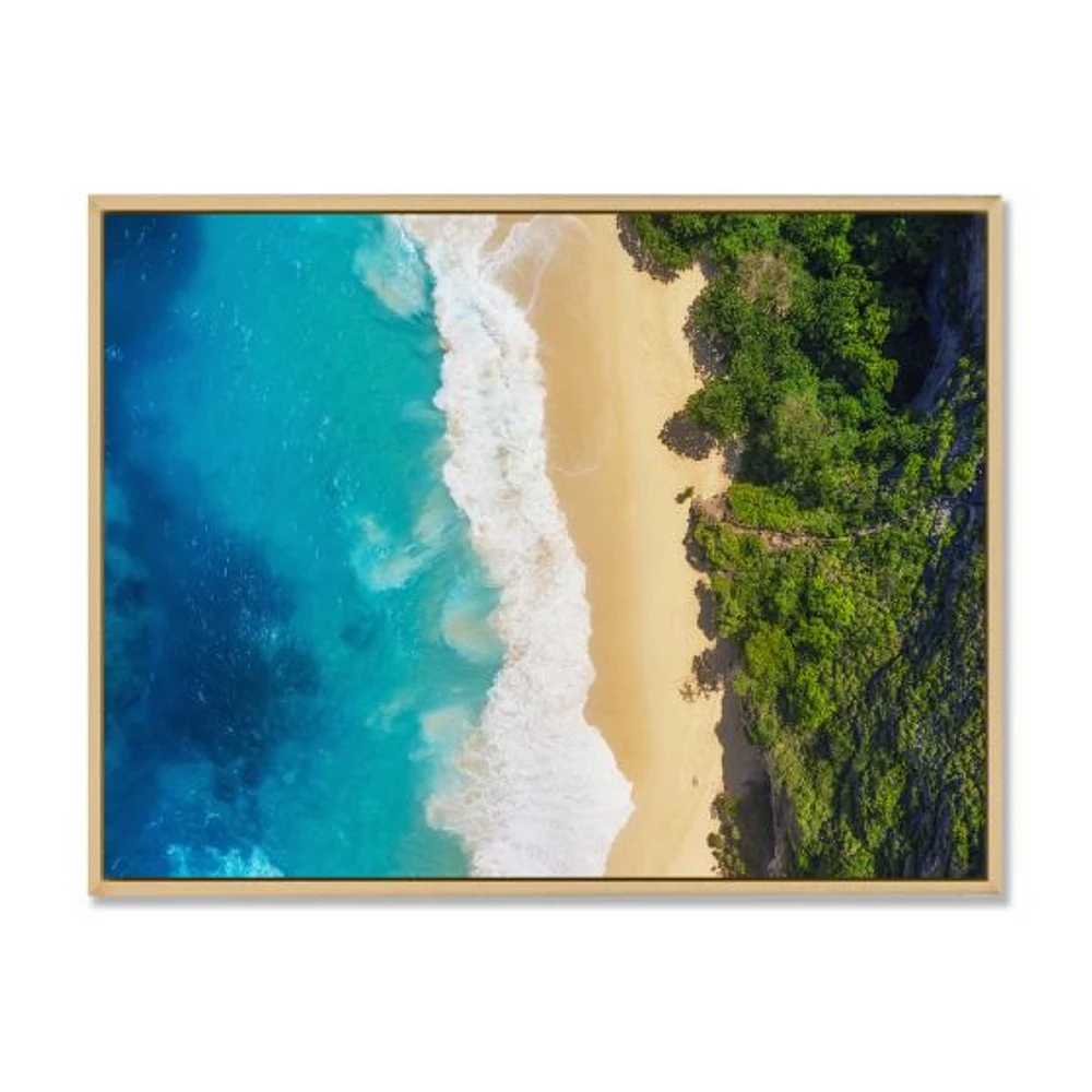 Sea and Beach Turquoise Water Canvas Wall Art Print