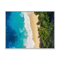 Sea and Beach Turquoise Water Canvas Wall Art Print