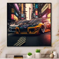 Tunning Car Drifting Tokyo Wall Art