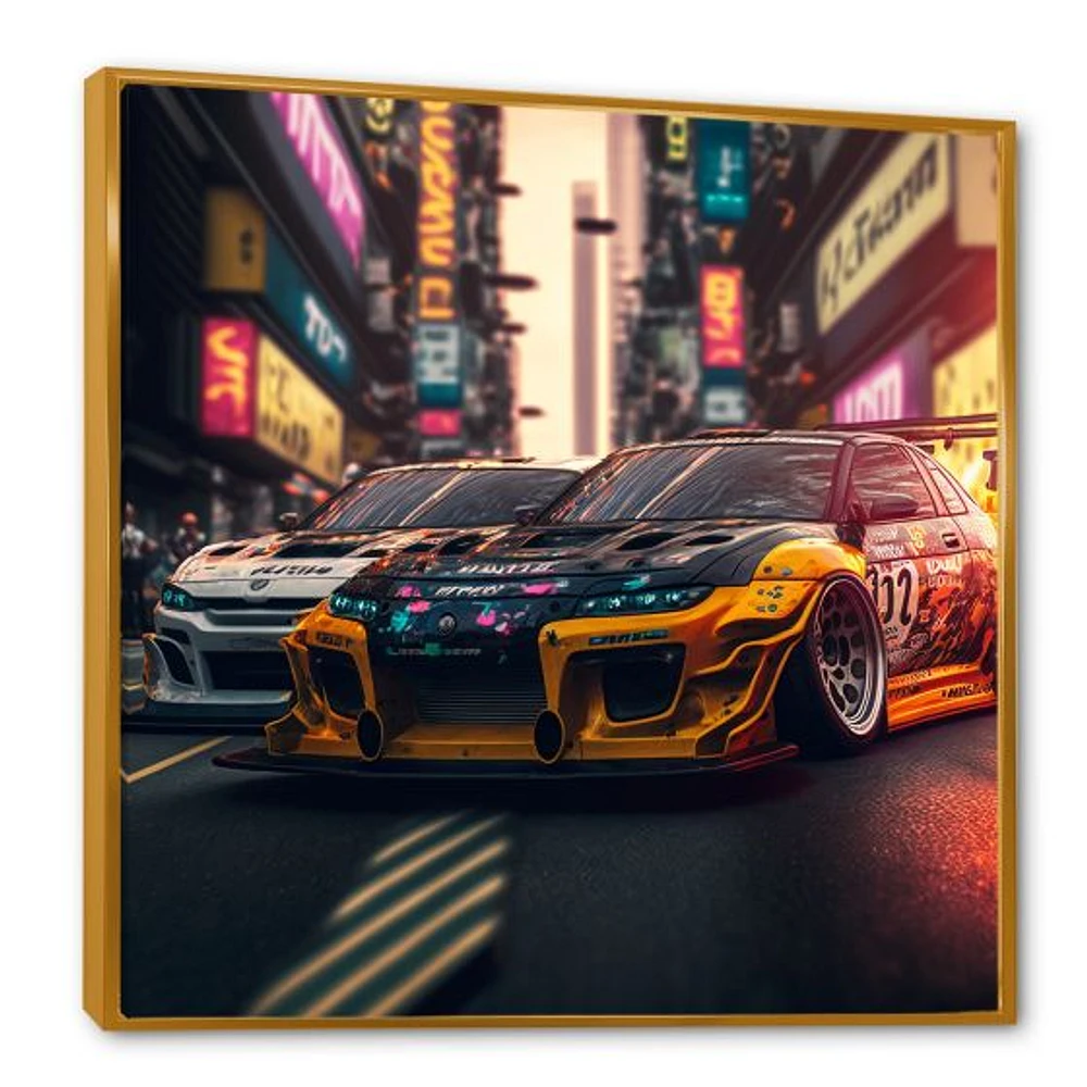 Tunning Car Drifting Tokyo Wall Art