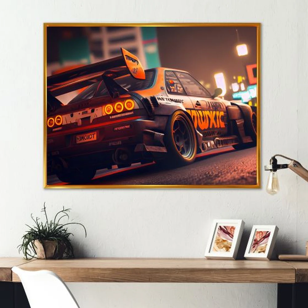 Tunning Car Drifting Tokyo V Wall Art