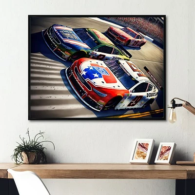 American Race Car Framed Wall Art