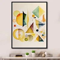 Yellow Multi Shape Abstract I Wall Art