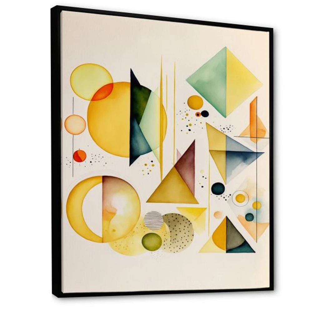 Yellow Multi Shape Abstract I Wall Art