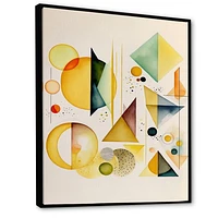 Yellow Multi Shape Abstract I Wall Art