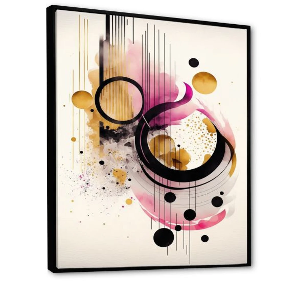 Pink Watercolor Abstract Wall Art