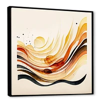 Burnt Orange Waves Abstract IV Wall Art