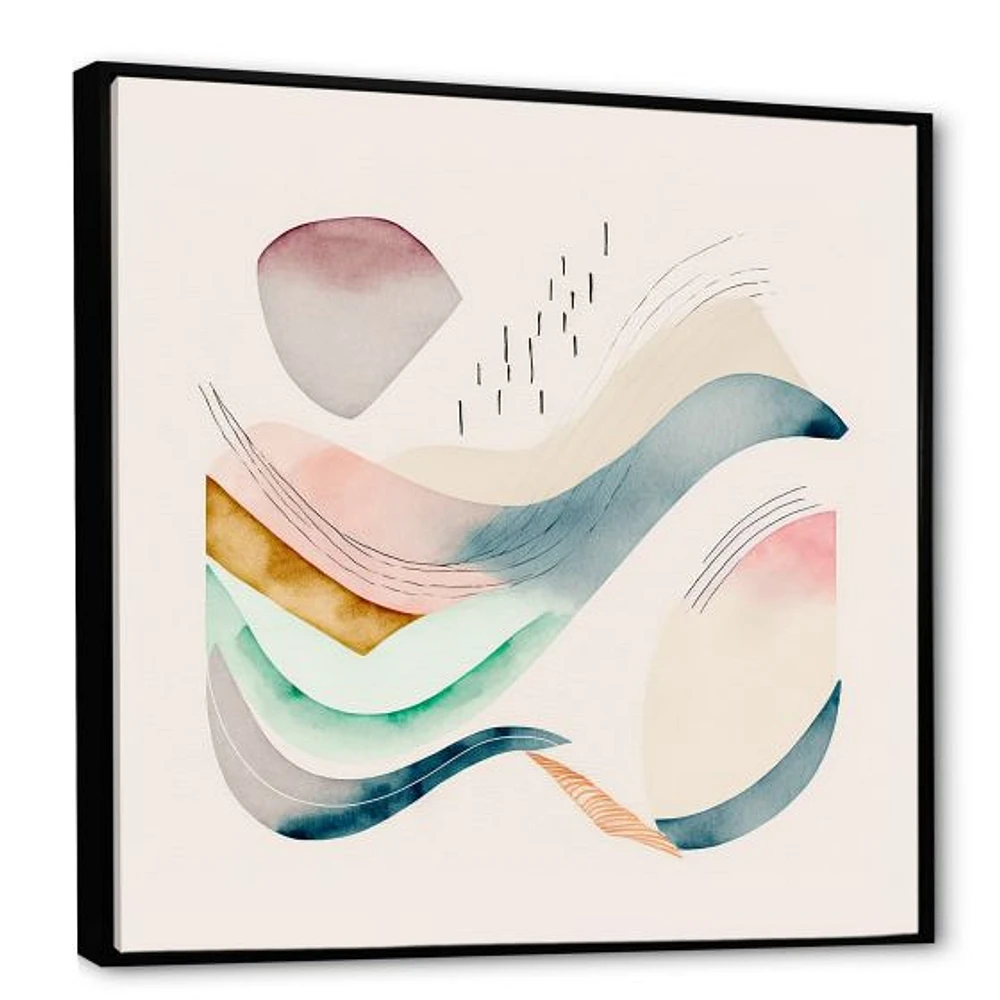 Multi-Color Pastel Waves Wall Art