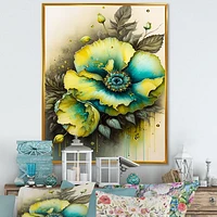 Vibrant Yellow Floral Design Wall Art