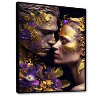 Loving Couple Floral Design I Wall Art