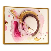 Pink Watercolor Circular Abstract Wall Art