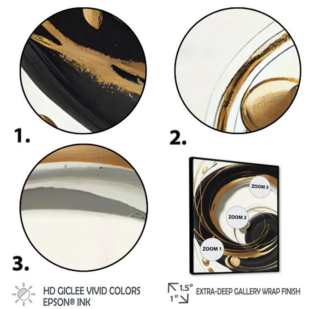 Gold Glamour Circle Wall Art