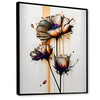 Art Mural « Orange Daisy Flower On Abstract Fusion I »