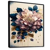 Deep Pink Dahlia Floral Design I Wall Art