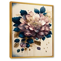 Deep Pink Dahlia Floral Design I Wall Art