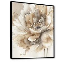 Single Beige Flower IV Wall Art